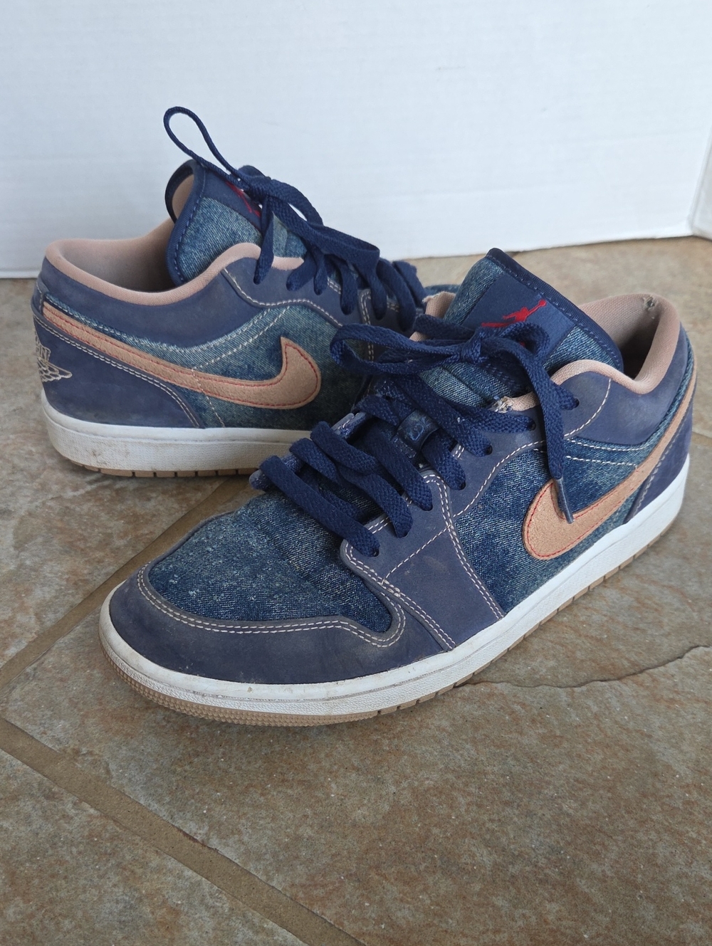 Nike Air Jordan 1 Low SE Denim Midnight Navy DH1259-400 Size 9